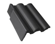 Braas Taunus Pfanne Giebelstein Ausstich 110 mm links (5610380) Star Matt schiefergrau