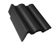 Braas Taunus Pfanne Giebelstein Ausstich 88 mm links (5610180) Star Matt schiefergrau