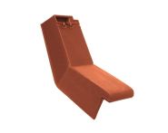 Braas Turmalin halber Knick-Ortgang links (7414403) kupferrot