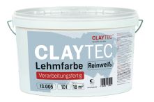 Claytec Lehmfarbe Reinweiß 10 l, verarbeitungsfertig