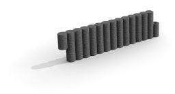 Conradi + Kaiser Beeteinfassung-Set inkl. Montagerohre | 6 Elemente | 1000x80x275 mm | Anthrazit+B70