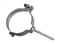 Verzinkte Fallrohrschelle mit Gewindestift - 7-teilig 87 mm Durchmesser, Schraubgewinde 140 mm