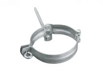 Verzinkte Fallrohrschelle mit Schlagstift - 7-teilig 87 mm Durchmesser