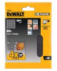 DeWALT EXTREME Schleifgitter Universal Longlife 115 x 115 mm quadrat - 5er Pack!
