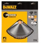 DeWALT EXTREME Kreissägeblatt stationär Ø 250 x 30 x 3,0 mm / 24 FZ -10° sdb