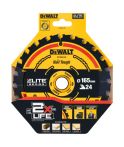DeWALT ELITE Hand-Kreissägeblatt Ø 165 x 20 mm / 24 WZ -18° - für Akku-Handkreissägen