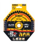 DeWALT ELITE Hand-Kreissägeblatt Ø 165 x 20 mm / 40 WZ -18° - für Akku-Handkreissägen