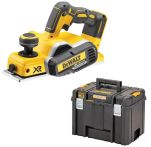 DeWALT DCP580NT-XJ Akku-Hobel (bürstenlos) 18 V / 82 mm Basisversion mit T-STAK-Box VI - für Akku Plus