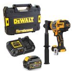 DeWALT DCD999T1-QW Akku-Dreigang-Schlagbohrschrauber (bürstenlos) 18 V / 54 V XR FLEXVOLT mit 6 Ah Akku, Schnellladegerät und T-STAK-Koffer
