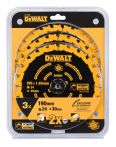DeWALT ELITE Hand-Kreissägeblatt Ø 190 x 30 x 1,65 mm / 24 WZ-18° - für DWE575K / DWE576K - 3er Pack!