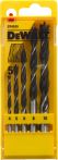 DeWALT Chrom-Vanadium-Holzspiralbohrer-Satz (Größen 4 - 10) 5-teilig