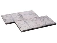 Diephaus Terrassenplatte Optima Weiß-Schwarz Marmoriert - 40x40x4 cm