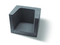 Diephaus U-Stein-Ecke Grau 40x40x40 cm