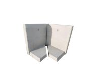 Diephaus L-Stein-Ecke Bewehrt Grau 90 Grad 12 cm Zweiteilig