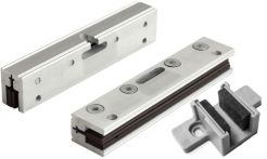 Eclisse SYNO 80 Klemmbeschlag für Glastürblätter - Klemmschuh Halterung für Ganzglastür inkl. Bodenführung