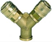 Einhell Druckluftverteiler mit 2 Schnellkupplungen 3/8 Zoll