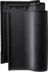 ERLUS Flächenziegel E58PLUS Flachdachpfanne 1.Sorte schwarz matt (Tondachziegel)
