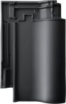 ERLUS Flächenziegel E58SL Flachdachpfanne 1.Sorte schwarz matt (Tondachziegel)
