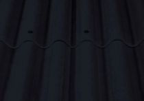 Eternit Wellplatte Profil 6-3/4 dunkelgrau mit Eckenschnitt - 1152 mm breit