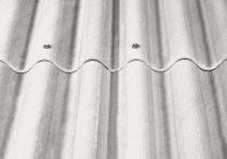 Eternit Wellplatte Profil 6-3/4 hellgrau mit Eckenschnitt - 1152 mm breit