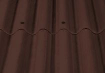 Eternit Wellplatte Profil 6 dunkelbraun mit Eckenschnitt - 1097 mm breit