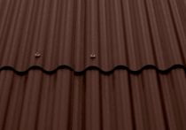 Eternit Wellplatten P8 dunkelbraun mit Eckenschnitt - 1000 mm breit