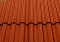 Eternit Wellplatten P8 klassikrot mit Eckenschnitt - 1000 mm breit
