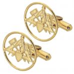 FHB MATTI Manschettenknopf Maurer gold