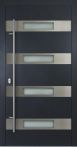 FM Aluminium Haustür DS 92 Modell 06 Anthrazit mit Vierfachverglasung