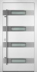 FM Aluminium Haustür DS 92 Modell 06 Weiß mit Vierfachverglasung