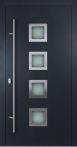 FM Aluminium Haustür DS 92 Modell 13 Anthrazit mit Vierfachverglasung