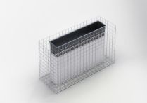 Gabiona Blumenbank feuerverzinkt inkl. Blumenkasten, MW 5 x 5 cm - LxB 102x37 cm