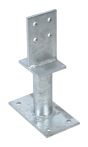 Alberts T-Pfostenträger, mit Steg, feuerverzinkt, zum Aufschrauben, 80x130x150 mm