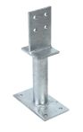 Alberts T-Pfostenträger, mit Steg, feuerverzinkt, zum Aufschrauben, 80x130x200 mm