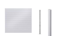 Alberts Zaunfeldset Palitio - zum Einbetonieren, weißaluminium