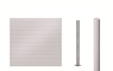 Alberts Zaunfeldset Palitio - zum Aufschrauben, weißaluminium