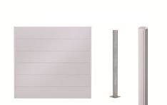 Alberts Zaunfeldset Palitio - zum Aufschrauben, weißaluminium