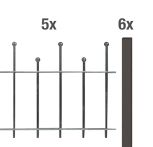 Alberts Zaun-Set Madrid, in verschiedenen Ausführungen+Längen, anthrazit
