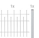 Alberts Zaun-Anbauset Madrid, in verschiedenen Höhen+Ausführungen, feuerverzinkt