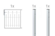 Alberts Einzeltor-Set Madrid, 1-flügelig, zum Einbetonieren, in verschiendenen Höhen, feuerverzinkt