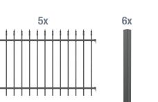 Alberts Zaun-Set Chaussee, in verschiedenen Höhen+Ausführungen, anthrazit