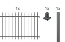 Alberts Zaun-Anbauset Chaussee, in verschiedenen Höhen+Ausführungen, anthrazit