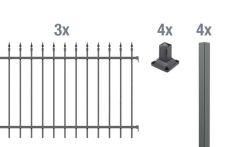 Alberts Zaun-Set Chaussee, in verschiedenen Höhen+Ausführungen, anthrazit