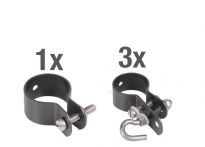 Alberts Zaunanschlussset, einseitiger Anschluss am Rand zum Einbetonieren und zum Aufschrauben geeignet, 60 mm, anthrazit