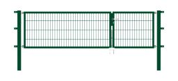 Alberts DT Flexo Doppeltor, Industrietor, 2-flügeliges Tor, Typ 6/5/6, in verschiedenen Breiten+Höhen, ungleich geteilt, grün