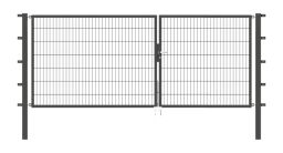 Alberts DT Flexo Doppeltor, Industrietor, 2-flügeliges Tor, Typ 6/5/6, in verschiedenen Breiten+Höhen, ungleich geteilt, anthrazit
