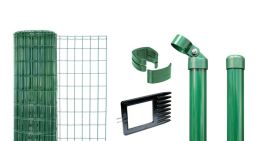 Alberts Drahtzaun-Set Fix-Clip Pro, zum Einbetonieren, in verschiedenen Höhen+Längen, grün