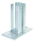 Alberts Pfostenträger für Eckpfosten für Doppelstab-Gittermatten, 60x60 mm, zum Aufschrauben