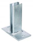 Alberts Pfostenträger für Doppelstabmattenzaunpfosten, 60x40 mm, auf Fundamenten