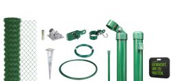 Alberts Maschendraht-Zaun-Set, zum Einschlagen, in verschiedenen Höhen+Längen, grün